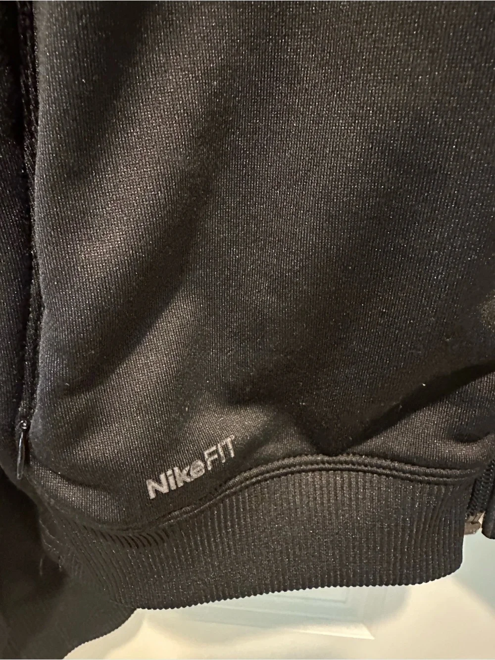 Nike Oregon Black Full-Zip Athletic Jacket with Yellow Piping Youth Large